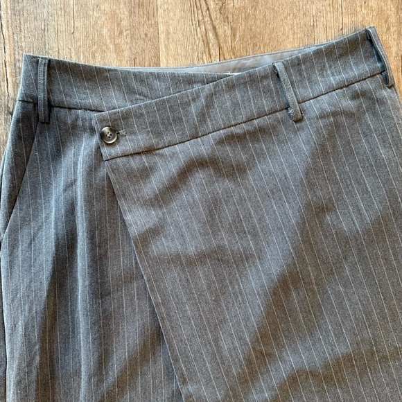 Astr The Label Grey Stripe Wrap Skirt - Picture 2 of 5